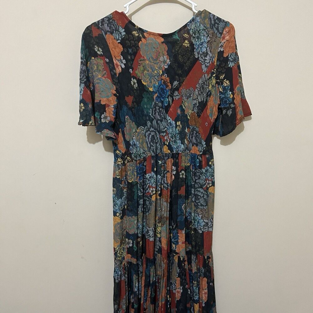 SOFT SURROUNDING Mirabelle Floral Print  Tiered Maxi Dress Womens Petite XS - Picture 4 of 7